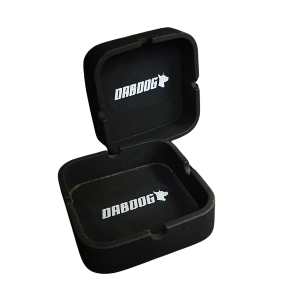Cinzeiro de Silicone Quadrado Dabdog Preto