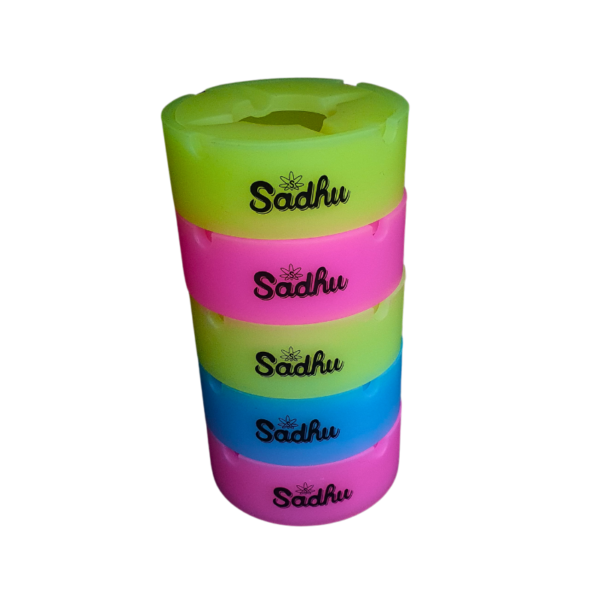 Cinzeiro de Silicone Sadhu Neon Grande com Tampa - Image 2