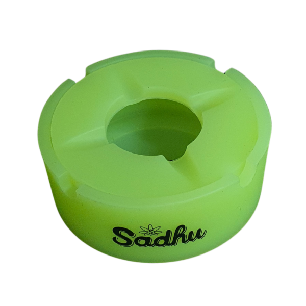 Cinzeiro de Silicone Sadhu Neon Grande com Tampa