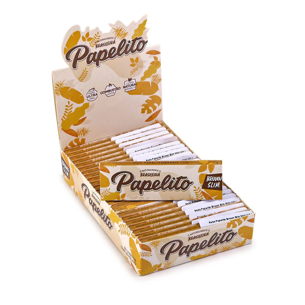 Seda Papelito 1/4 Brown Slim 25 Unidades